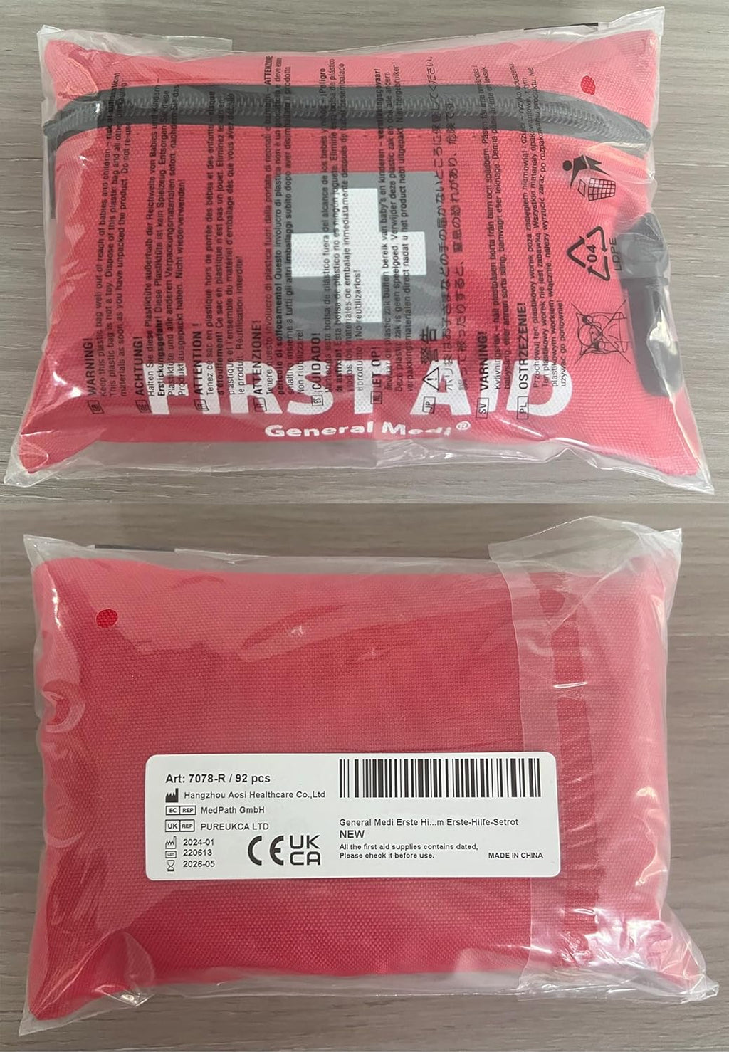 General Medi Mini First Aid Kit, 92 Pieces Small First Aid Kit - Includes Emerge