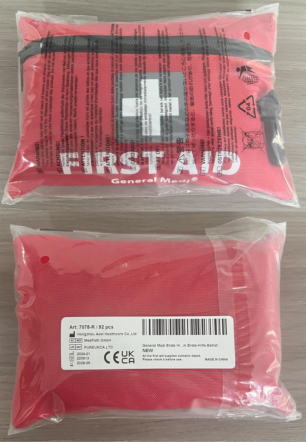 General Medi Mini First Aid Kit, 92 Pieces Small First Aid Kit - Includes Emerge