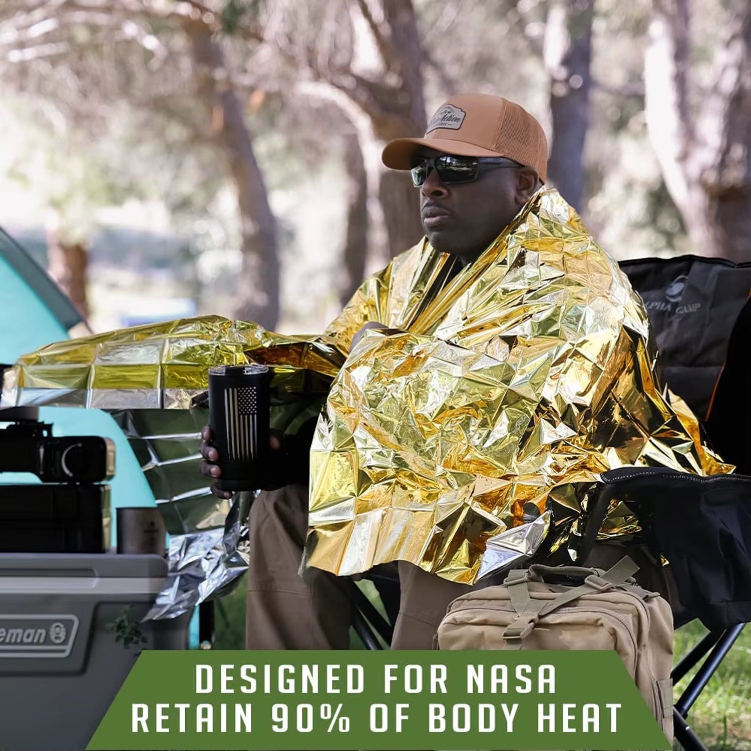 4Pcs Emergency Mylar Thermal Blanket Foil Space Blanket Designed for NASA Body Warmer Outdoor First Aid Camping Hiking Travel