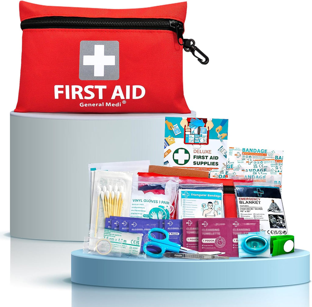 General Medi Mini First Aid Kit, 92 Pieces Small First Aid Kit - Includes Emerge