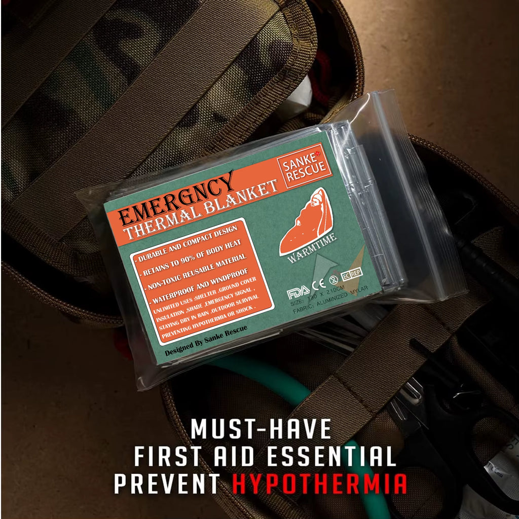 4Pcs Emergency Mylar Thermal Blanket Foil Space Blanket Designed for NASA Body Warmer Outdoor First Aid Camping Hiking Travel