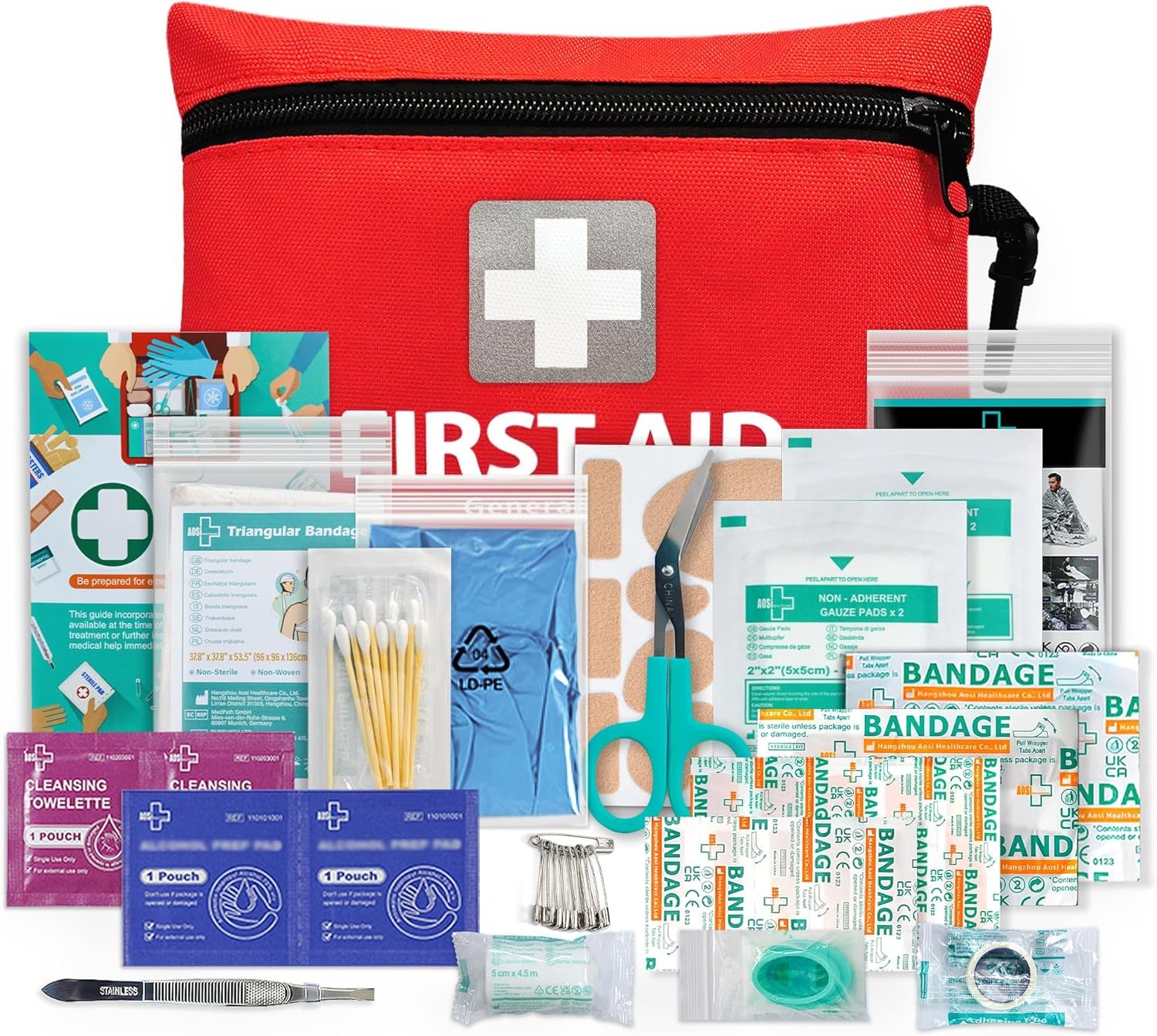 General Medi Mini First Aid Kit, 92 Pieces Small First Aid Kit - Includes Emerge